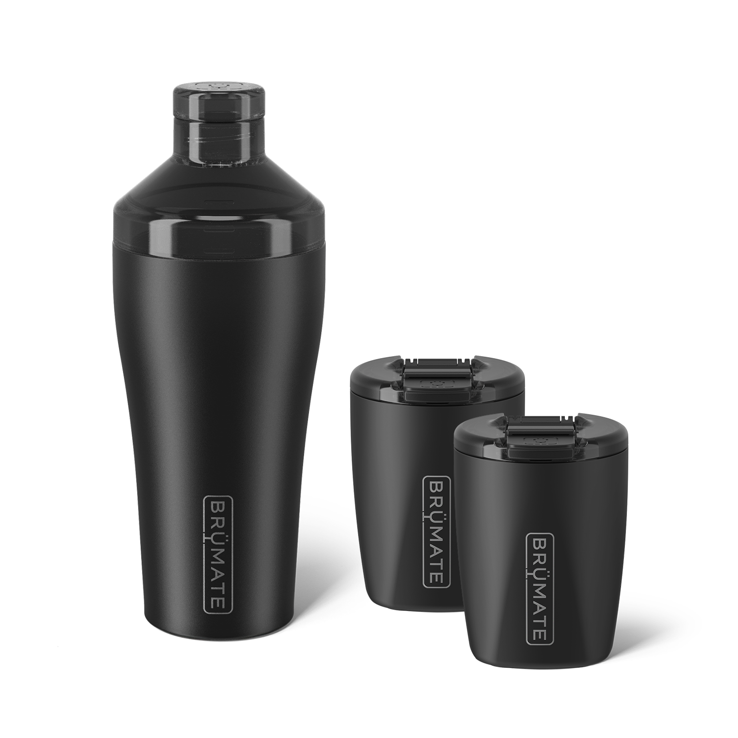Cocktail Shaker + Rocks Bundle | Matte Black | 22/12oz - Clean Start