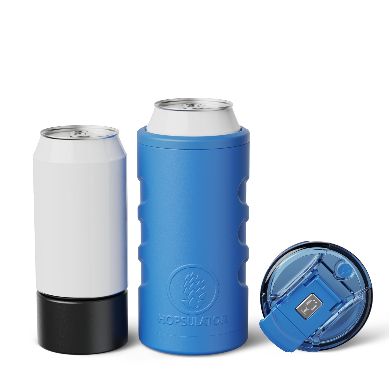 Retro Hopsulator Trio | Matte Azure | 12/16oz Standard Cans - Outdoor Ready