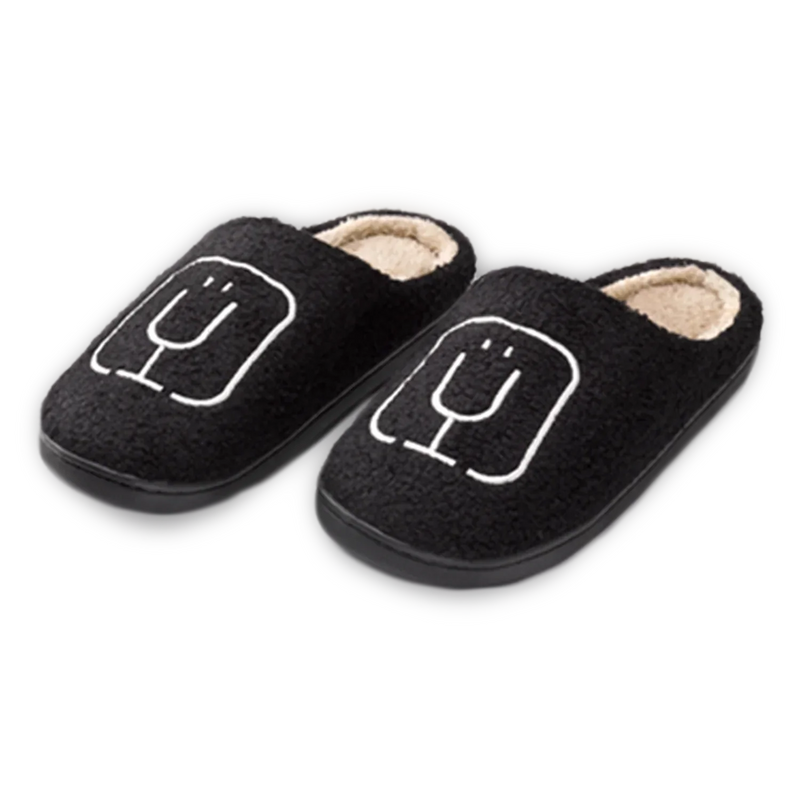 BruMate Fuzzy Slippers | Black - Easy Refresh